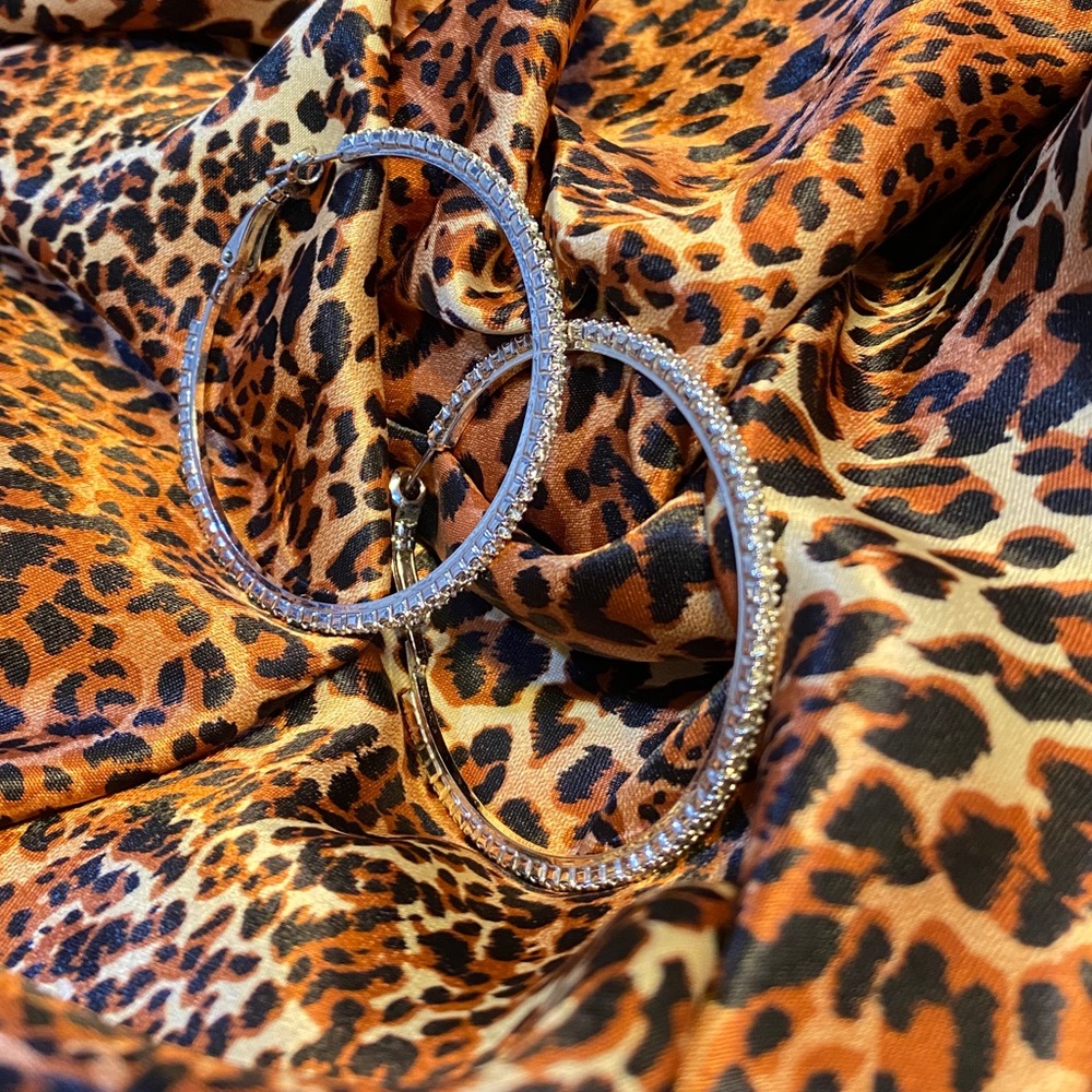 2 for $18 Crystal Hoop Earrings